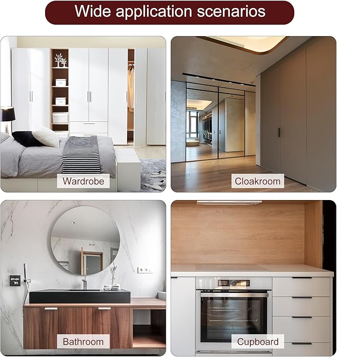 uxcell Cabinet Finger Edge Pull, 5pcs 600mm / 23.62" Aluminum Alloy Back Mount Hidden Cabinet Pulls Concealed Handle for Home Kitchen Drawer Cabinet, Silver