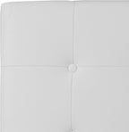 Flash Furniture Lennox Tufted Upholstered Twin Size Headboard in White Vinyl