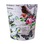 10L/2.64 Gallon Trash Can, Decorative Waste Basket, PU Leather Waste Paper Basket, Waterproof Garbage Can for Bathroom, Bedroom, Office, Kitchen and Living Room - Brown Bird