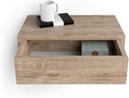 Mobili Fiver, Riccardo Floating nightstand, Oak, Made in Italy