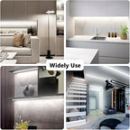 dalattin White LED Strip Lights, 40ft Dimmable LED Light Strip 6500K Bright Daylight White 24V, 720 LEDs 2835 Tape Lights for Bedroom, Kitchen, Mirror, Home Decoration(2 * 20ft)