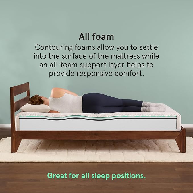 Tuft & Needle Kin Medium 12" Twin XL Adaptive Foam Mattress in a Box, Cooling Gel, Pressure Relief, Durable Support, 100 Night Trial, Fiberglass-Free, CertiPUR-US, 10-Year Limited Warranty