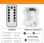 LED Rope Lights Battery Operated String Lights-40Ft 120 LEDs 8 Modes Outdoor Waterproof Fairy Lights Dimmable/Timer with Remote for Camping Party Garden Holiday Decoration