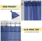 OVZME Royal Blue Sheer Curtains 84 Inches Long 2 Panels - Soft Light Filtering Window Sheer Panels for Living Room/Bedroom, Top Dual Rod Pocket, 1 Pair, Each 42Wx84L Inches