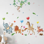 Animal Wall Stickers Decals Kid Room Nursery Baby Bedroom Décor (Animal Love Balloon)