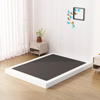 King Box Spring Bed Base 4 inch, Low Profile Metal Box Spring King with Fabric Cover, 3000 Lbs Max Weight Capacity Mattress Foundation, Noise-Free, Easy Assembly