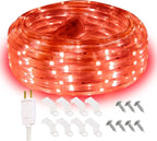 Red Rope Lights, 16.4ft Waterproof Strip Light, Indoor Outdoor Decorative Lighting for Home Christmas Holiday Garden Patio Party