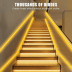 Orange Color COB Led Strip Lights with RF Remote, 16.4ft 2000K Dimmable Bright Dotless Yellow Led Light Strip, Adhesive Indoor Gold Yellow Led Lights for Cabinet, Living Room