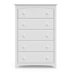 Storkcraft Kenton 5 Drawer Dresser (White) for Kids Bedroom, Nursery Dresser Organizer, Chest of Drawers with 5 Drawers, Universal Design for Children’s Bedroom