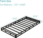 Twin Box Spring Bed Base 6 Inch, Low Profile Metal Boxspring Twin with Fabric Cover, 2000 Lbs Max Weight Capacity Mattress Foundation, Noise-Free, Easy Assembly