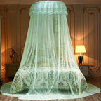 Jolitac Bed Canopy Lace Mosquito Net for Girls Beds, Unique Princess Play Tent Mesh Canopies Large Lace Dome Curtain Drapes Home & Travel (Green)