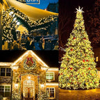 Christmas Lights - Battery Operated String Lights 50 LED String Lights Mini Lights with Auto-Timer and 8 Lighting Modes for Christmas Wreath Party Wedding Garden Home Decoration, Warm White