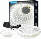 DAYBETTER White LED Strip Light, 20 ft Dimmable Bright Rope Lighting, 6500K 24V Strips, 360 LEDs 2835 Tape Lights for Bedroom, Kitchen, Mirror, Home Decoration(1 Roll)