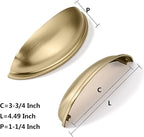 khtumeware 10 Pack 3-3/4" Drawer Pulls Champagne Bronze Cabinet Cup Pulls Kitchen Hardware Cabinet Handles Drawer Handles Knobs 3-3/4 inch Hole Center