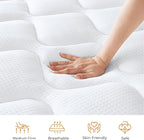 koorlian Twin XL Mattress 12 Inch - Cooling Hybrid Mattress in a Box for Back Pain Relief - Pocket Spring & Memory Foam | Fiberglass-Free, Medium Firm Feel, CertiPUR-US, 120 Nights Trial