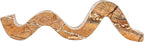 Bloomingville Marble Wave Double Taper Candle Holder, Brown Forest