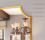 Kelly Miller 24"x36" Gold Mirror for Wall, Gold Scalloped Mirror Vanity Mirror Decorative Wall Mirror Art Beveled Framed for Master Bath Half Bath Living Room Fireplace Mantle Hallyway Entryway