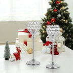 VINCIGANT 16PCS Candle Holders Silver for Wedding Centerpieces,Bling Decor Crystal Silver Tealight Candle Holder for Home Fireplace Coffee Table Mantle Decor candelabros de mesa