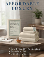 LANE LINEN 100% Organic Cotton Sheets King Size - 4 Pc Bed Sheets King Size, Soft & Breathable Cotton Sheets Set, Percale Sheet & Pillowcase Sets, deep Pocket Sheets Set - Natural