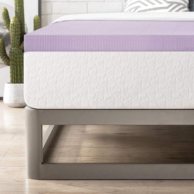 Best Price Mattress Topper Twin, 2" Memory Foam Mattress Topper with Lavender Certipur-US Certified Cooling, Twin Size