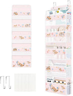 Clastyle Animals Over The Door Organizer Star Nursery Hanging Storage Organizer for Kids Clothes Diaper Toy Closet Door Hanging Shelf Storage for Bedroom Bathroom Pantry, Balloon, 5-Tier