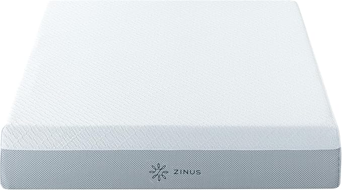 ZINUS 12 Inch QUADCOOL Memory Foam Mattress, King, Cool to Touch Soft Knit Cover, Cooling Gel Infusion, CertiPUR US Certified