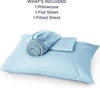Bedsure Cooling Sheets Twin XL, Rayon Derived from Bamboo, Breathable & Soft Twin XL Sheet Sets, Deep Pocket Up to 16 Inches, Hotel Luxury Silky Dorm Bedding for Hot Sleepers, Aqua