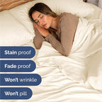 King Sheets Set 6 Piece - Includes 4 Pillowcases - Bed Sheets King Size - Soft Hotel Luxury Bedding - Cooling, Comfy, Cozy & Breathable - 1 Flat & 1 Fitted & 4 Pillowcases w/ Deep Pockets - Off White