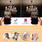 Cotanic Dimmable E12 LED Candelabra Bulb 4000K Daylight, Ceiling Fan Light Bulbs Small Base,60W Equivalent,Type B Bulb for Chandelier,Vintage B11 LED Candle Shape with Clear Glass,600LM,12 Pack