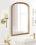 Kate and Laurel Blaise Transitional Metal Wall Sconce; 5 x 6 x 14; Antique Brass; Modern Round Candle Holder with Removable Glass Cylinder for Flameless Candles