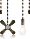 Ceiling Fan Pull Chains With Decorative, 2 Pieces Of Copper Ceiling Fan Chain Extenders 13.6 Inches Fit All Standard Ceiling Fans And Light Fixtures，Pull Chain Extension With Connector.