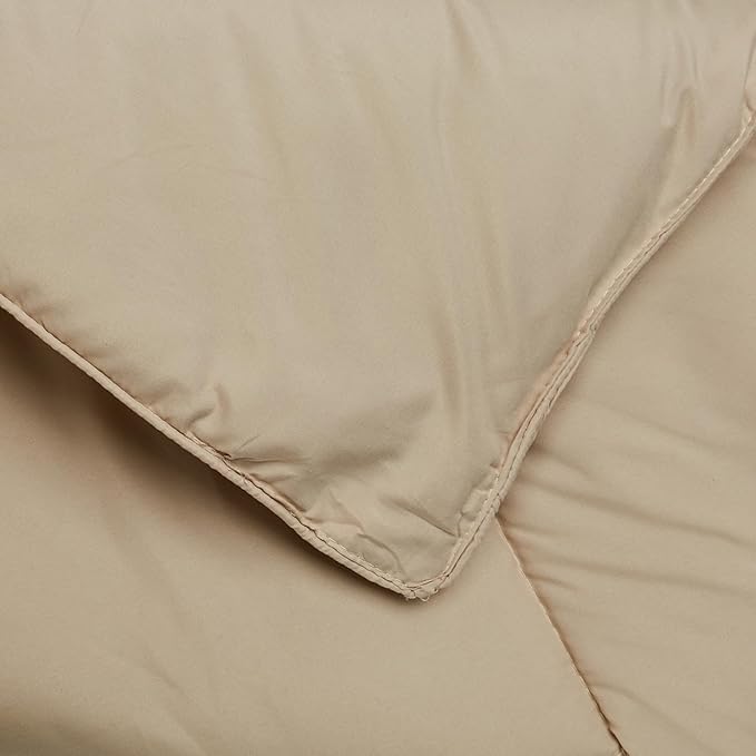 Sweet Home Collection 5 Piece Comforter Set Bag Solid Color All Season Soft Down Alternative Blanket & Luxurious Microfiber Bed Sheets, Beige, Twin XL