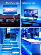 TV Lights Behind, 19.68ft LED Lights for 55-85 Inch TV, RGB TV Backlight, Music Sync Bluetooth APP and Remote Control Strip Lights USB Powered for Bedroom Gaming Room Decor