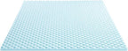 Best Price Mattress 1.5 Inch Egg Crate Memory Foam Mattress Topper, Cooling Gel Infusion, Twin, Dorm Essentials, Blue