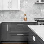 Ravinte Brushed Nickel Cabinet Handles 15 Pack 7-1/2 inch Satin Nickel Square Cabinet Pulls Silver Hardware for Kitchen Cabinets 10 inch Overall Length Stainless Steel Drawer Pulls
