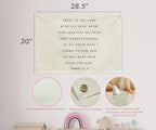 Trust in the Lord Christian Bible Verse Scripture Rectangular Canvas Banner-Flag Poster Wall Sign Decor for Toddler Boy Girl Kids,Nursery Baby Room Bedroom Decor-Baby Shower Birthday Christmas Gift