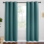 NICETOWN Sea Teal Blackout Curtains 78 inches Length for Bedroom, 2 Panels, 42" Wide, Thermal Insulated Decoration Drapes for Office Window