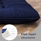MAXYOYO Cot Japanese Floor Futon Mattress, Single Size Tatami Mat Sleeping Pad Foldable Roll Up Boys Girls Narrow Mattress Kids Lounger Pillow Bed