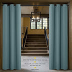 NICETOWN Greyish Green Doorway Curtain Privacy, Door Cover Curtain, Sound Reducing Winter Insulated Thermal Room Darkening Blackout Curtains for Bedroom, 84 inch Length (1 Panel, 5ft Wide by 7ft Long)
