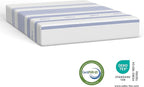 Vibe Gel Memory Foam Mattress, Fiberglass Free 8-Inch CertiPUR-US Certified Bed-in-a-Box, Queen, White