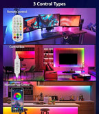 Daymeet Led Lights for Bedroom, 33ft Led Chasing Effect Dream ICRGB Light Strip, USB Smart Light Strips APP Control Music Sync Color Changing Led Strip Lights with Remote for Home christmas Decoration