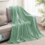 BEDELITE Fleece Blanket Dusty Green Throw Blankets for Couch & Bed, Luxury Plush Cozy Fuzzy Blanket 50" x 60", Super Soft Warm Lightweight Throw Blanket for Travel Camping