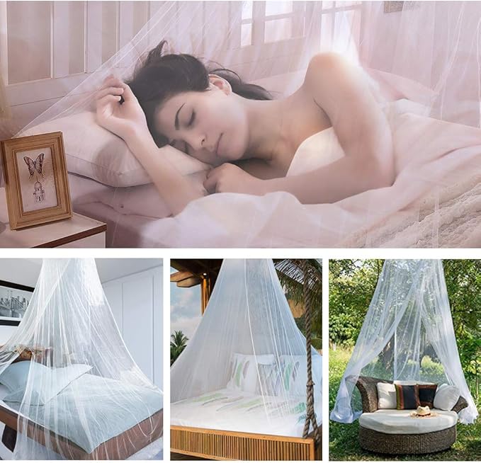 Jolitac Bed Canopy Lace Mosquito Net for Girls Beds, Unique Princess Play Tent Mesh Canopies Large Lace Dome Curtain Drapes Home & Travel (Purple)