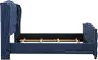 Jennifer Taylor Home Marcella Tufted Wingback Bed, Queen, Dark Sapphire Blue