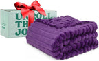 GO Premium Plush Soft Throw Blanket for Couch - Purple Fleece Blanket for Living Room, Bedroom, Home Decor - Small Couch Blanket for Men, Women (50x60 Inches)