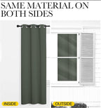 NICETOWN Thermal Insulated Curtains Blackout Draperies, Window Treatment Solid Grommet Room Darkening Drape Panels for Bedroom (Dark Mallard, Set of 2, 34 by 72 inches Long)