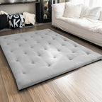 ZonLi Japanese Floor Futon Mattress Full Size 75"x 54", 100% Cotton Cover 2.5'' Thicken Tatami Mattress, Foldable Sleeping Pad, Portable Dormitory Tatami Mat, Roll Up Floor Lounger Bed for Adult