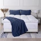 Marine Moon Mattress Topper Twin Plush Pillow Top Mattress Pad/Bed Topper, Fluffy Mattress Pad, Hotel Quality Down Alternative Pillow Topper