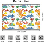 Cute Dinosaur Seamless Area Rug Outdoor Patio Rug Play Mat Modern Floor Carpet Non-Slip Home Decor Living Room Kids Bedroom Nursery, 6x9 ft