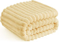 Bedsure GentleSoft Custard Yellow Fleece Twin Blanket for Couch - Super Soft Cozy Blankets for Women, Cute Small Blanket for Girls, 60x80 Inches
